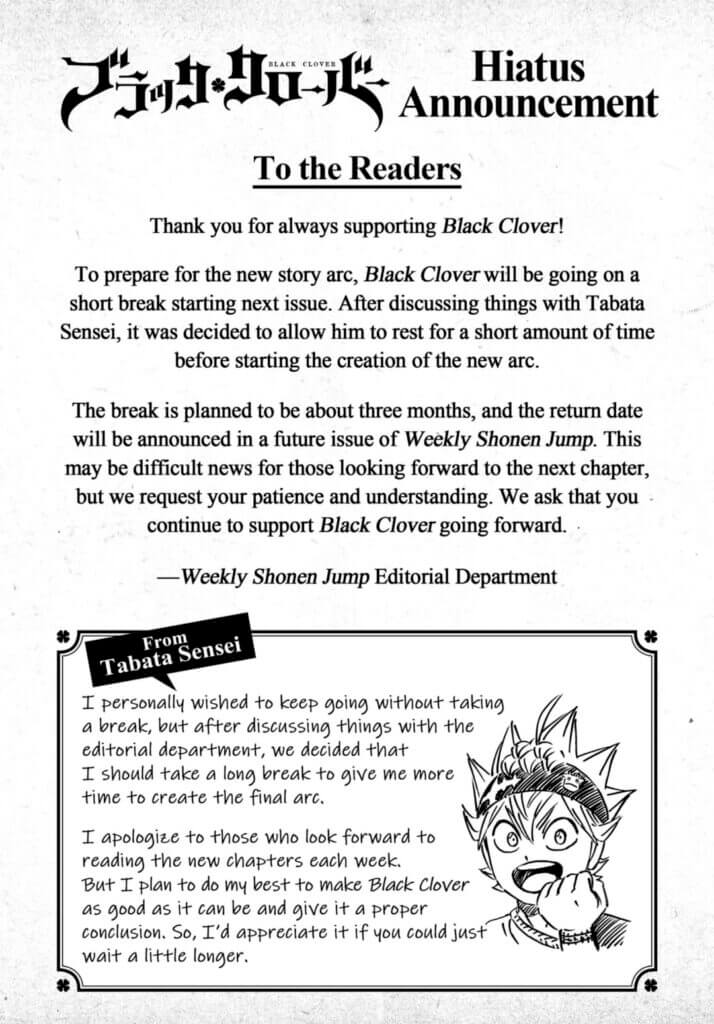 Black Clover Chapter 332 Release Date