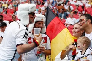 German fans drinking beer, a World Cup classic