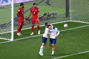 Latest: Jack Grealish celebrates England's sixth goal against Iran