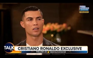 Cristiano Ronaldo, in the television interview that raised a lot of dust with his statements