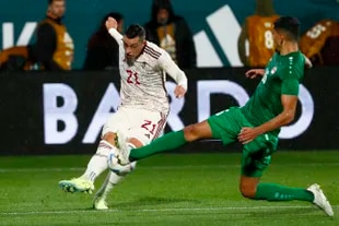 Against Amir Al-Ammari, a defender from Iraq, in the recent 4-0